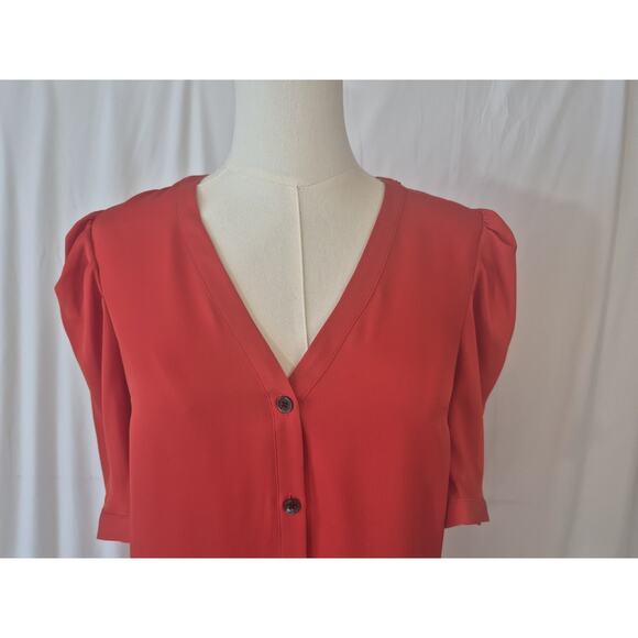 New Veronica Beard Womens *IN SALMON* 100% Silk Garland Blouse Top US 00 - Picture 3 of 7